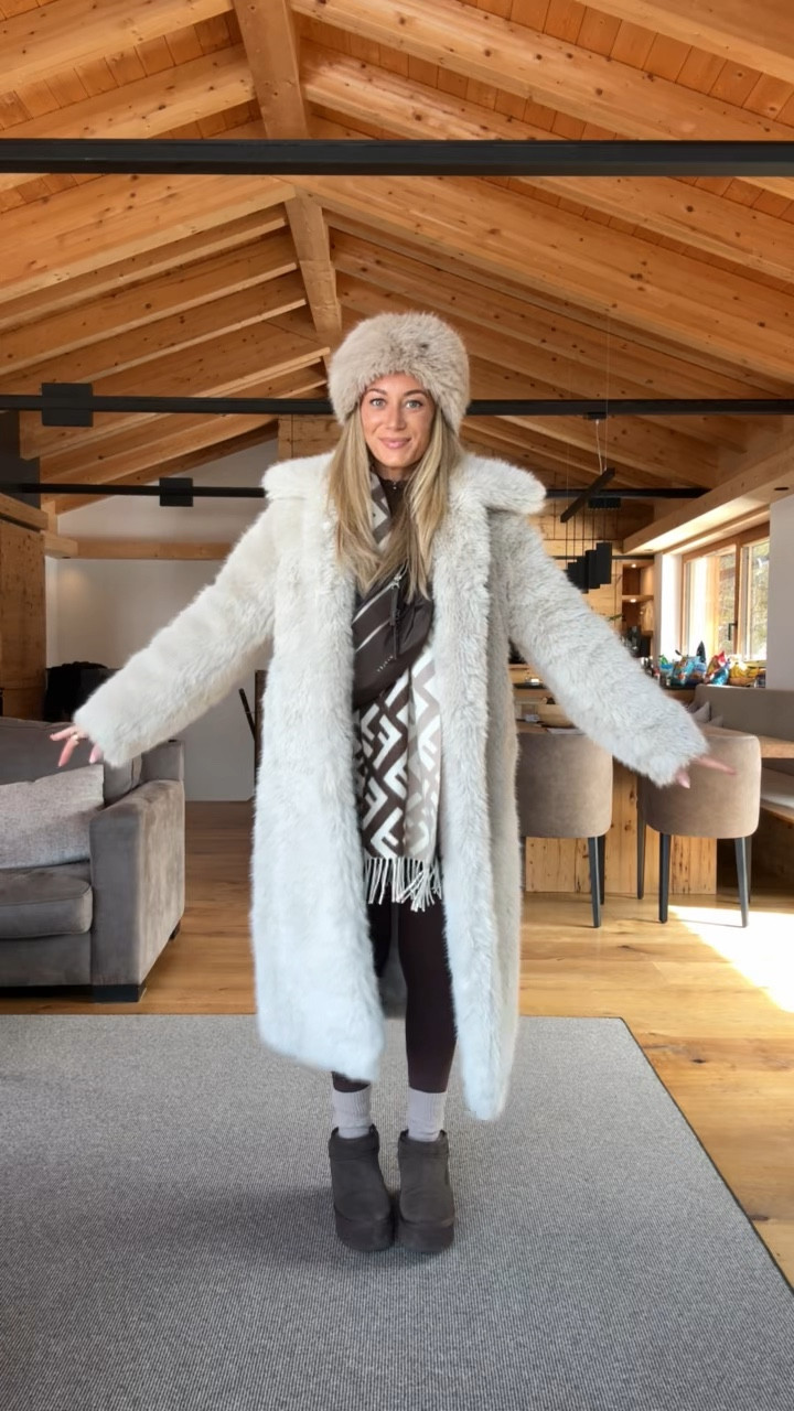 Ski trip OOTD 🤍 Amazon jumpsuit styled with a fur coat, @Alo Yoga  fur hat, @Varley  belt bag, Fendi scarf and Ugg platforms. 

ski outfit, apres ski outfit, ski trip outfit, snow outfit, winter travel outfit, fur coat outfit, ugg platform outfit, cozy winter outfit, mountain outfit, winter style

#LTKSeasonal #LTKTravel #LTKootd