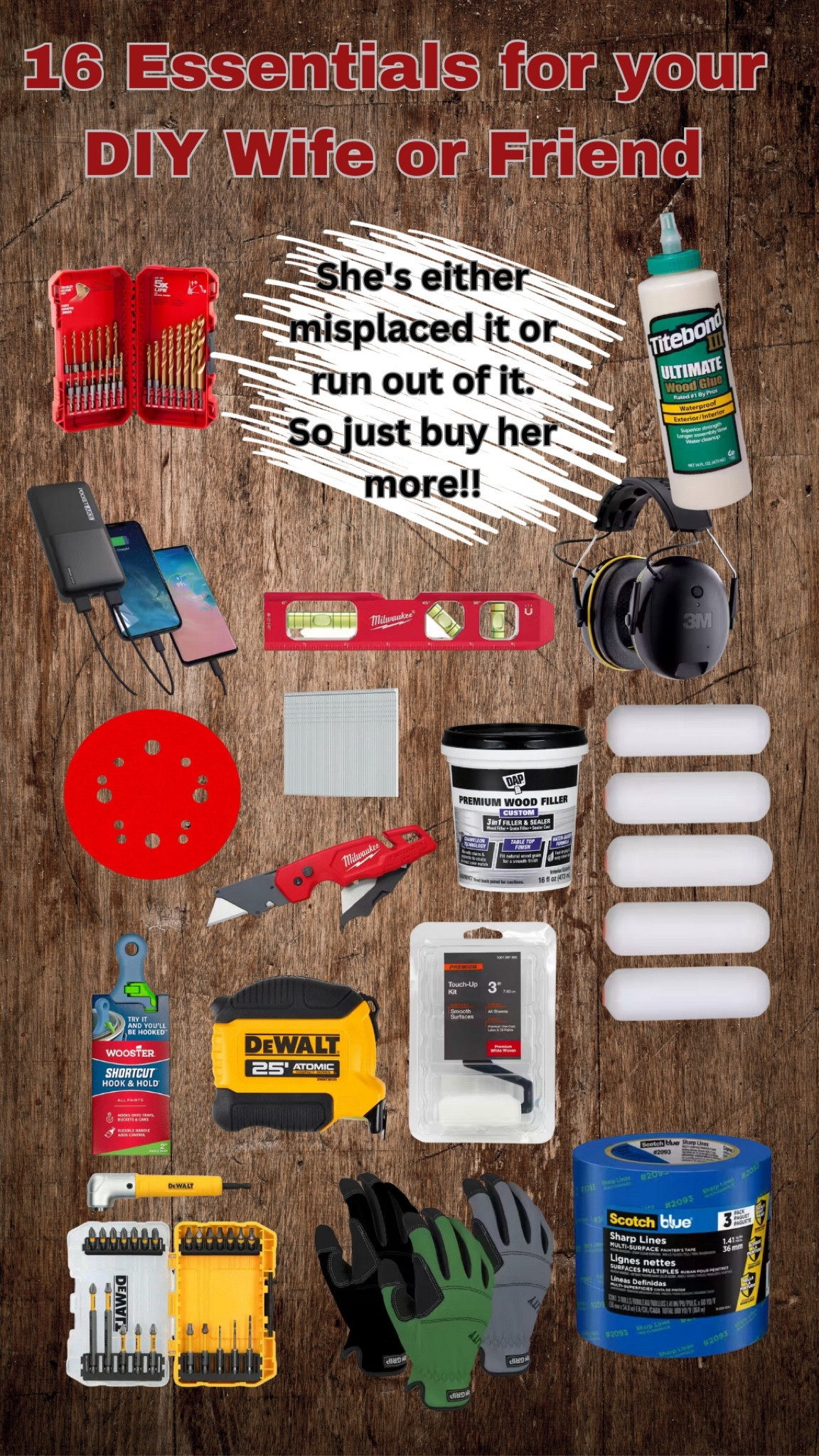 Stocking stuffers for your DIY wife and/or bestie! Tool ideas, essentials ideas, unique gifts, gift list, DIY ideas 



#LTKCyberWeek #LTKHoliday #LTKGiftGuide