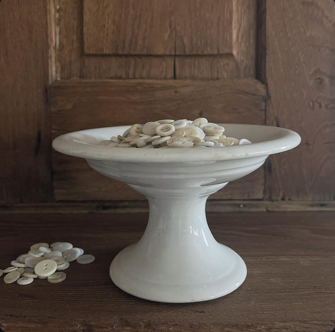 Antique Ironstone Greenwood China Trenton New Jersey Compote Footed Bowl Dish Trinket Catch All F... | Etsy (US)