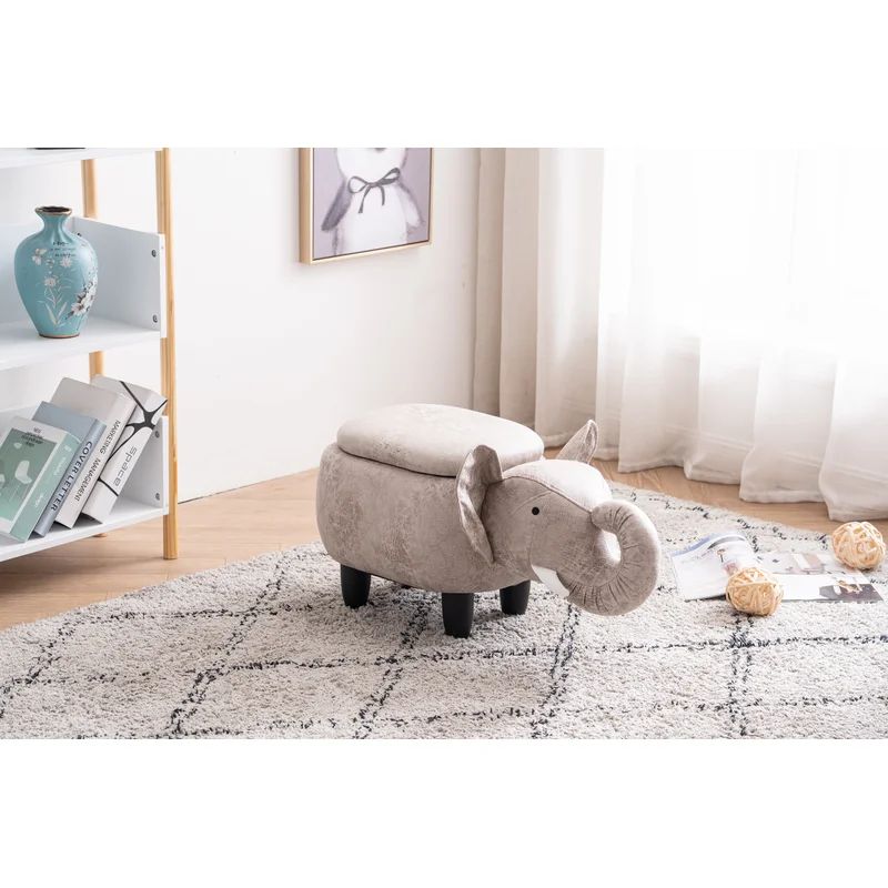 World Menagerie 15.75" Wide Faux Leather Storage Ottoman | Wayfair North America