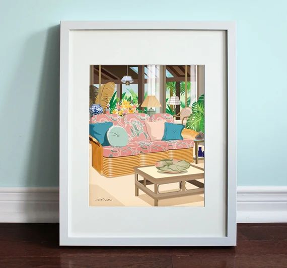 Golden Girls Inspired Living Room  Art Print TV Show Fan - Etsy | Etsy (US)