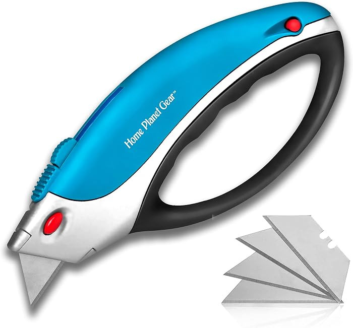 Box Cutter Retractable Utility Knife - Heavy Duty Box Cutter Knife Cardboard Cutter - Box Opener ... | Amazon (US)