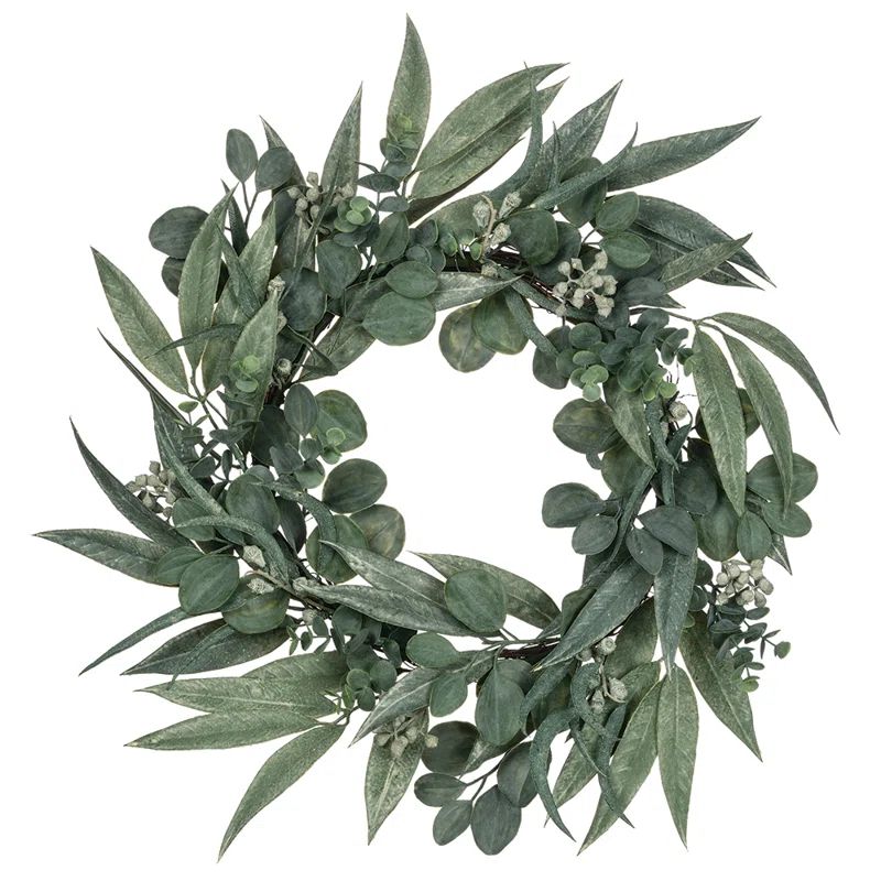 Sand & Stable Kannon Artificial California Eucalyptus Wreath & Reviews | Wayfair | Wayfair North America