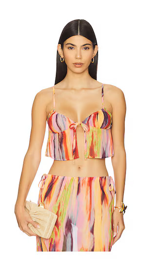 St. Barts Tie Up Top in Multi | Revolve Clothing (Global)