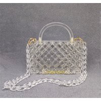Top A+++ Lucite Diamond Cut Rectanglar Tote Bag With The Acrylic Chain, Transparent Clear Bag, Gift  | Etsy (US)
