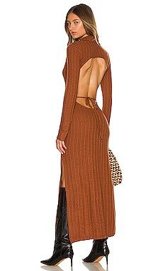 L'Academie Arina Dress in Brown from Revolve.com | Revolve Clothing (Global)