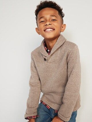 Shawl-Collar Sweater-Fleece Pullover for Boys | Old Navy (US)