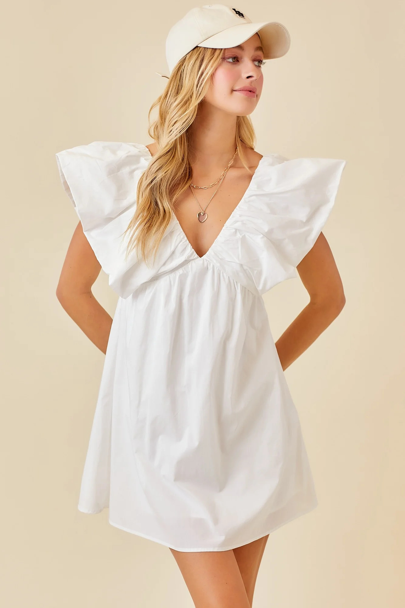Whitney Dress - White | Shop BIRDIE