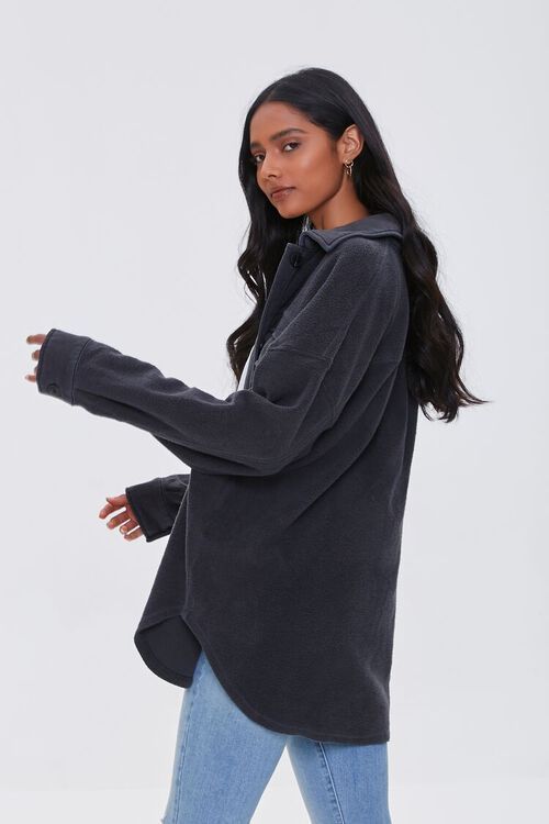 Reverse Cotton Fleece Shacket | Forever 21 (US)