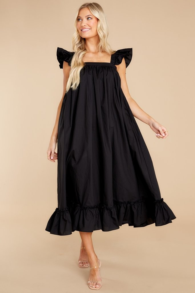 Lead From The Heart Black Dress | Red Dress 