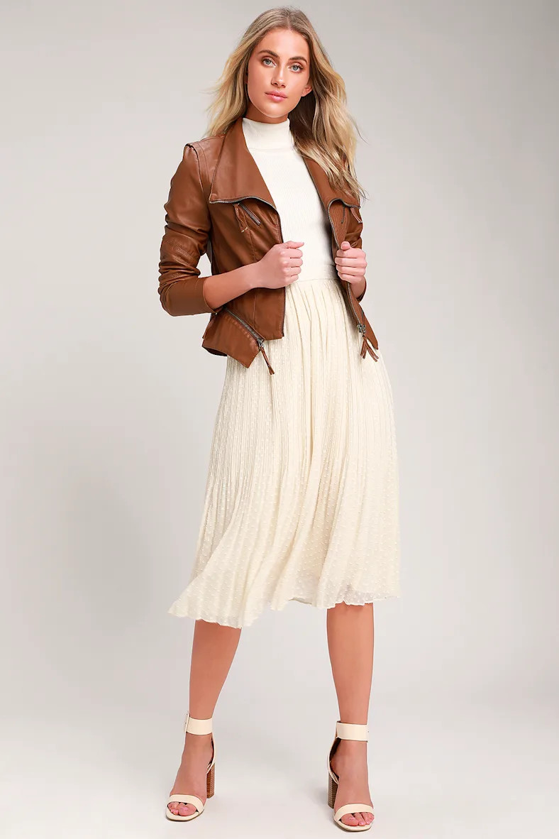 Up on a Tuesday Camel Vegan Leather Jacket | Lulus