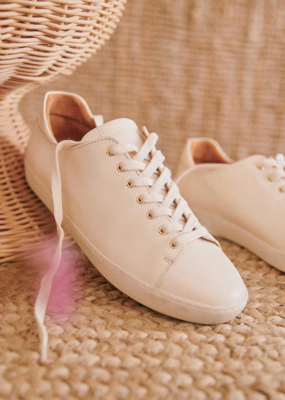 Jack Trainers - Smooth Ecru - Pina - Sézane | Sezane Paris