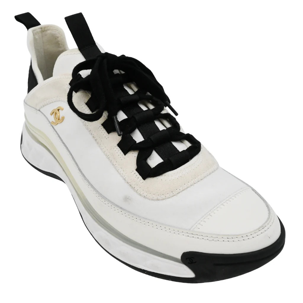 White & Black Color Block Sneakers | Clotheshorse Anonymous