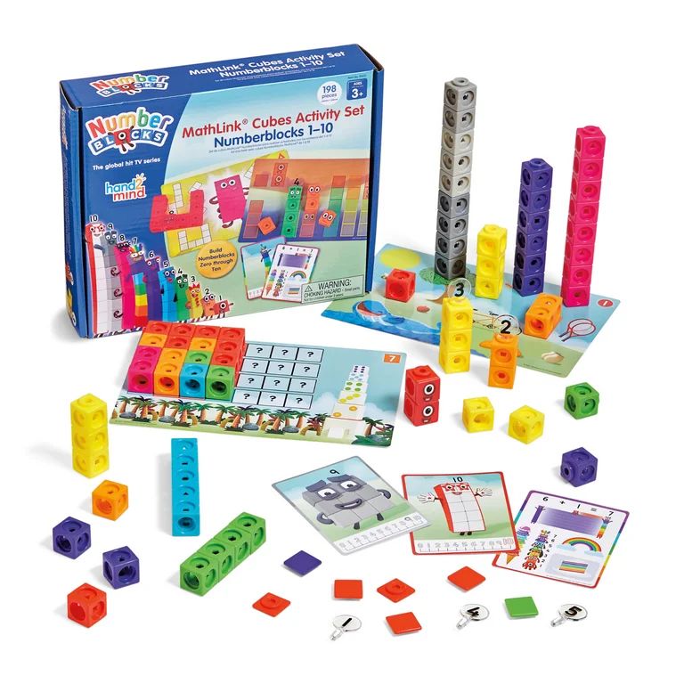 MathLink Cubes Numberblocks 1-10 Activity Set, Hand2Mind Educational Math & Counting Games for Ch... | Walmart (US)