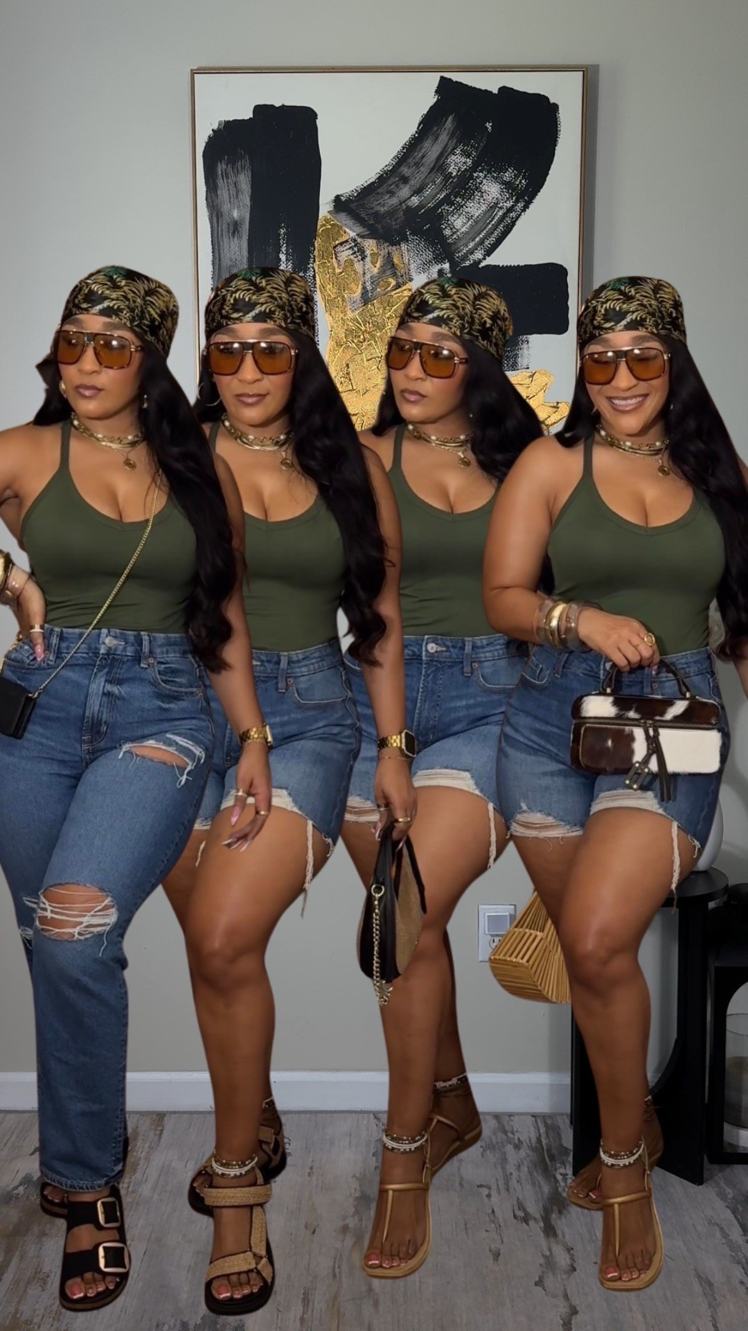 Casual daytime look for those chill yet busy summer days. Think errands, lunch and daytime shopping with the bestie, dropping kids to their activities and appointments etc! The length of these pants are adjustable…just tug and tie the string on the sides! I paired them with this cute green racer back tee that comes in a 4pk. Also, these sandals!! Beyond comfortable!!
Top: Medium
Pants: O/S
Jean: Curvy line/8

#LTKgrwm #LTKootd #LTKSeasonal