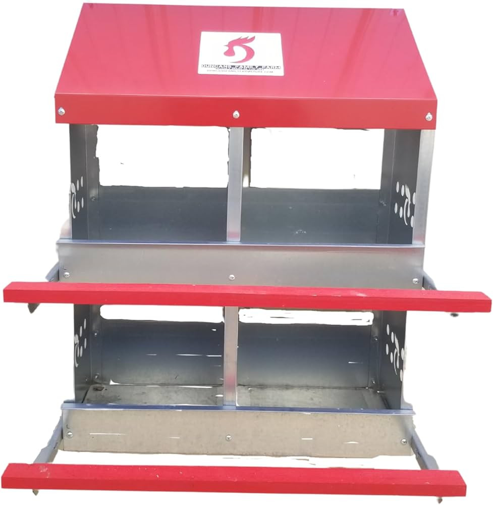 Duncan's Nesting Boxes - 4 Hole Metal Poultry Nest Box for Chickens, Hens, Ducks - Large Egg Layi... | Amazon (US)