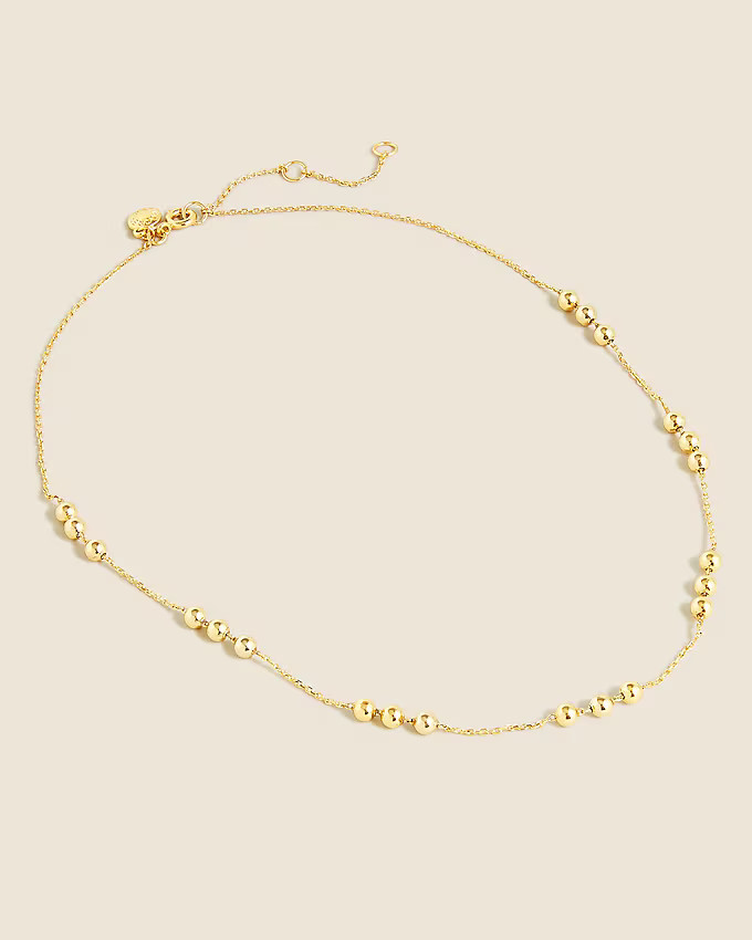 Gold-ball chain necklace | J. Crew US