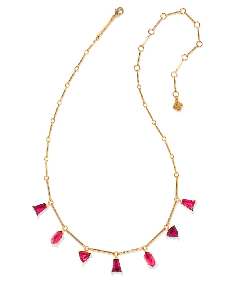 Blair Gold Jewel Strand Necklace in Ruby Mix | Kendra Scott