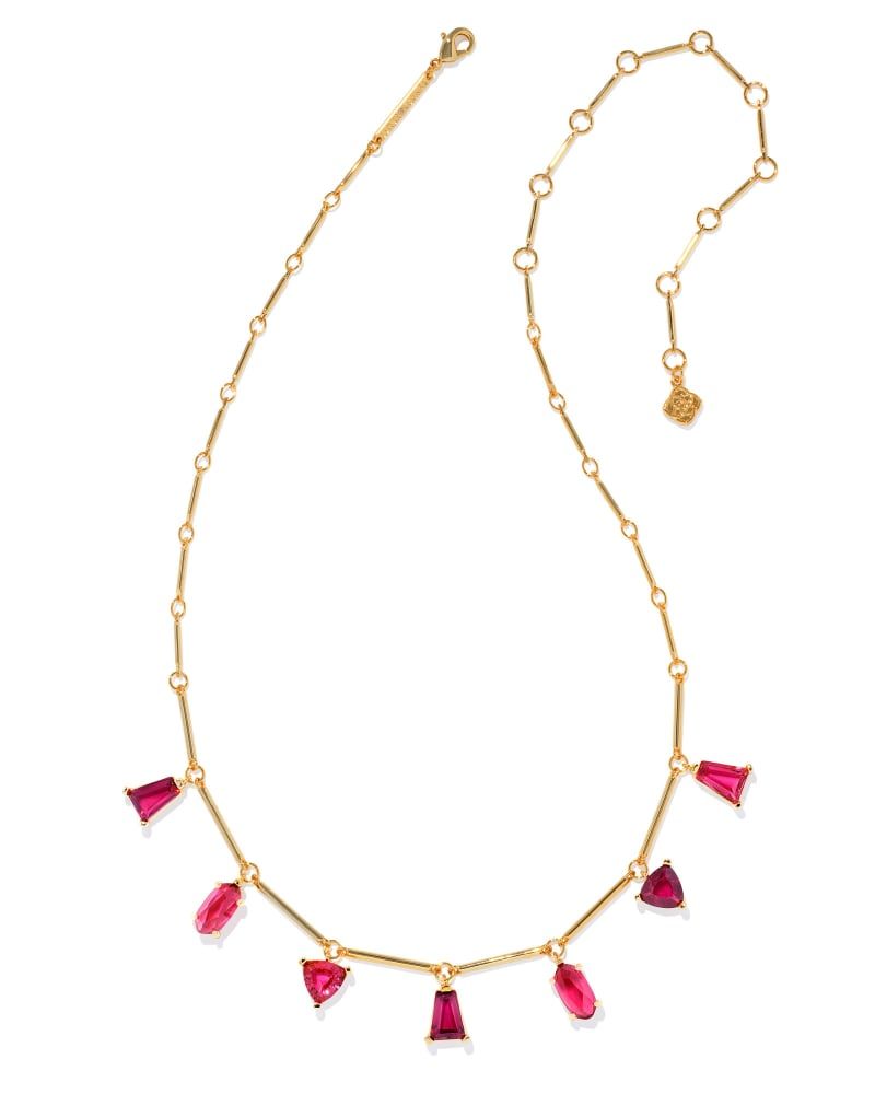 Blair Gold Jewel Strand Necklace in Ruby Mix | Kendra Scott | Kendra Scott