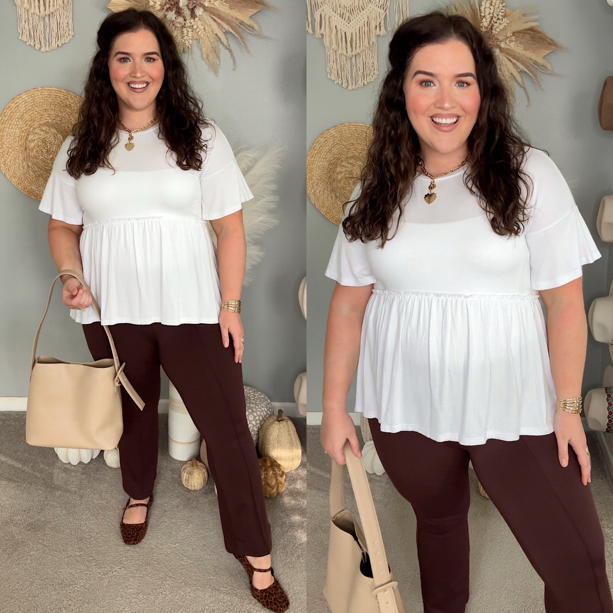 Styling Amazon office outfits for Fall 🍂👩🏼‍💼💼 All pieces come in multiple color options and under $35! Wearing a size XL in tops and XXL in bottoms 

#LTKMidsize #LTKWorkwear #LTKStyleTip