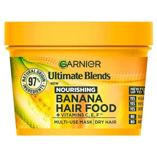 Garnier Ultimate Blends Hair Food Banana 3-in-1 Dry Hair Mask Treatment 390ml | Amazon (US)