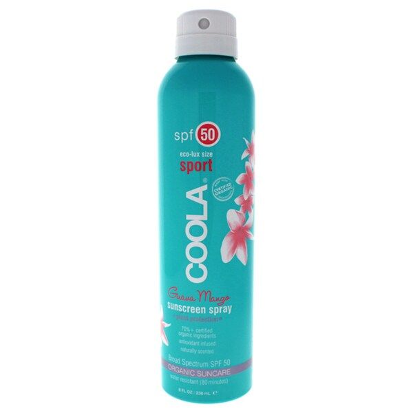 Coola Suncare Eco-Lux 8-ounce Guava Mango Sport Spray SPF 50 | Bed Bath & Beyond