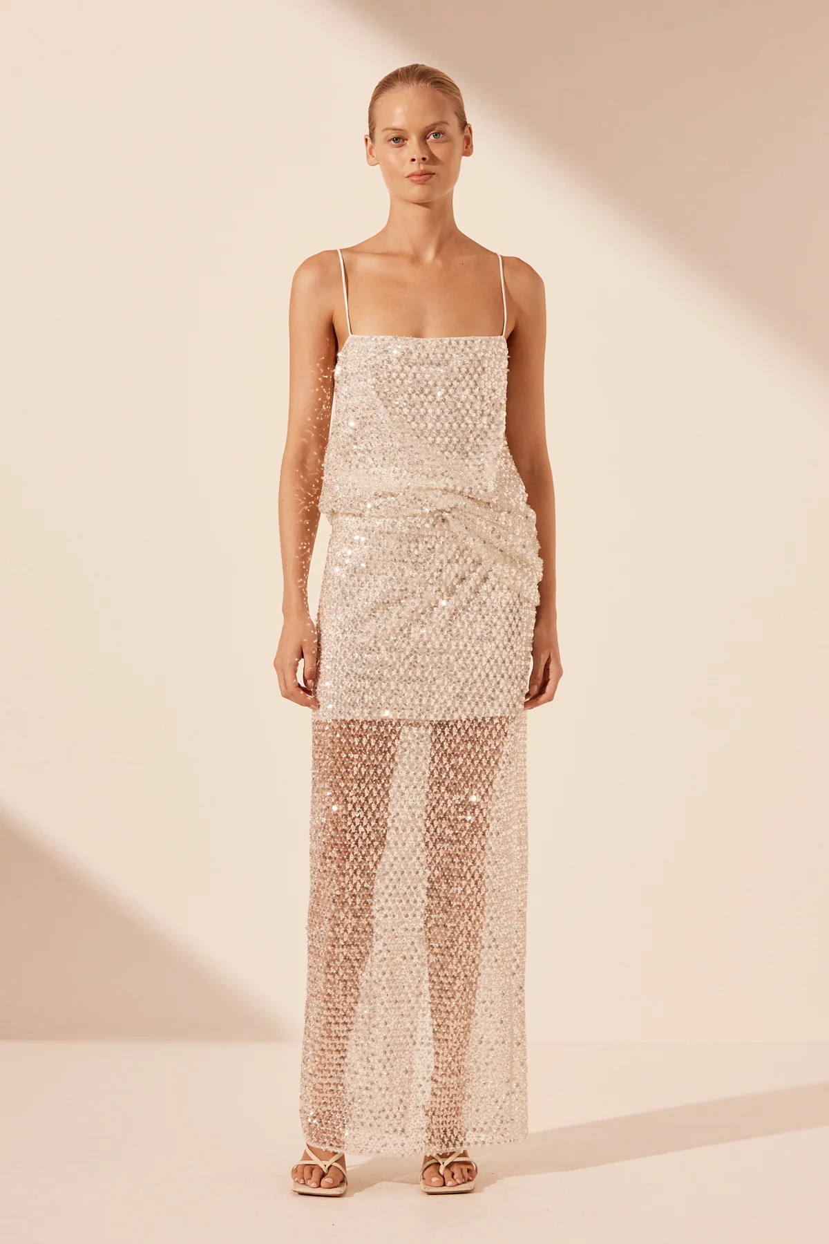 ASTERI MAXI SKIRT | SILVER | SKIRTS | SHONA JOY | Shona Joy