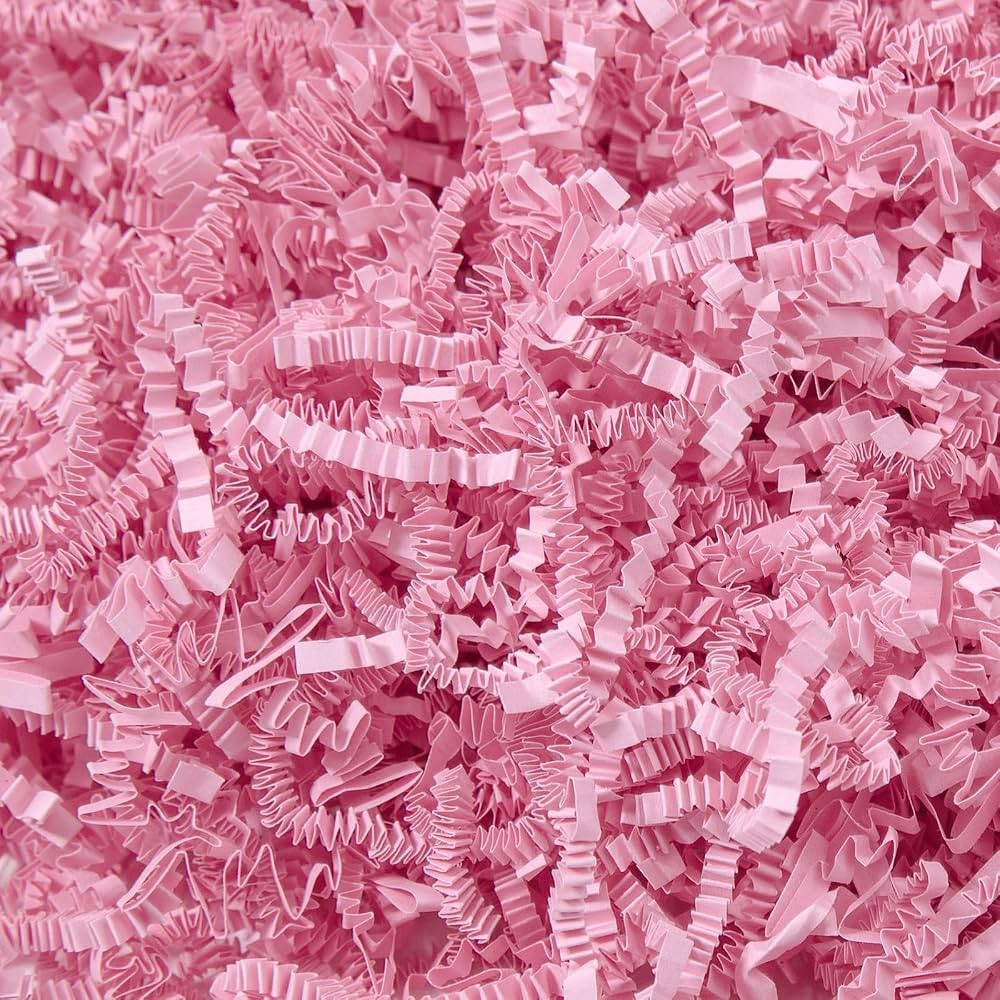 Mefleet 1/2 LB Crinkle Paper Filler Light Pink Shredded Paper for Gift Box | Amazon (US)