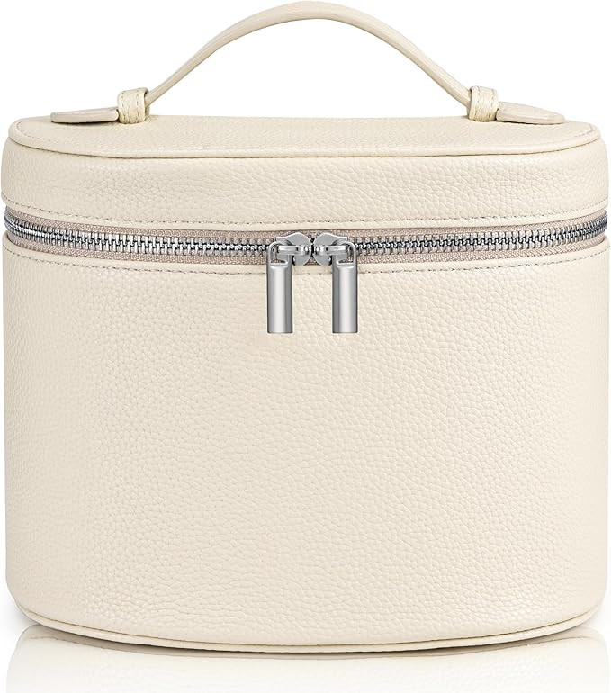 Makeup Bag Vanity Case Cosmetic Bag with Removable Divider Travel Toiletry Bag for Women Portable... | Amazon (US)