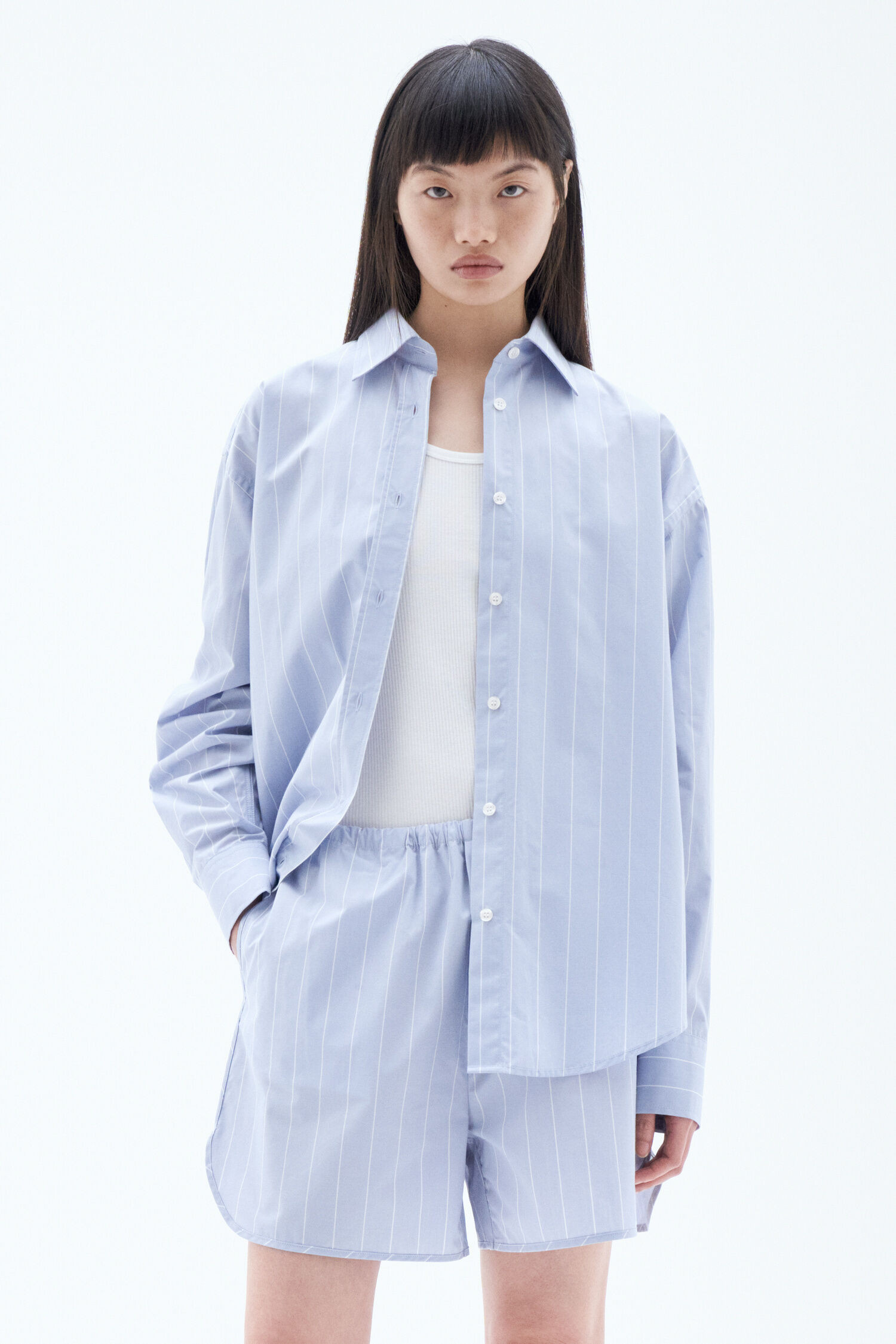 Stripe Poplin Shirt | Filippa K