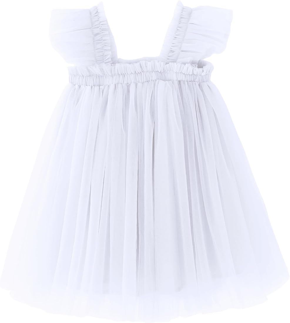 BGFKS Layered Tulle Ruffle Sleeveless Dress for Toddler Girls,Tutu Dress for Baby Girls Princess ... | Amazon (US)