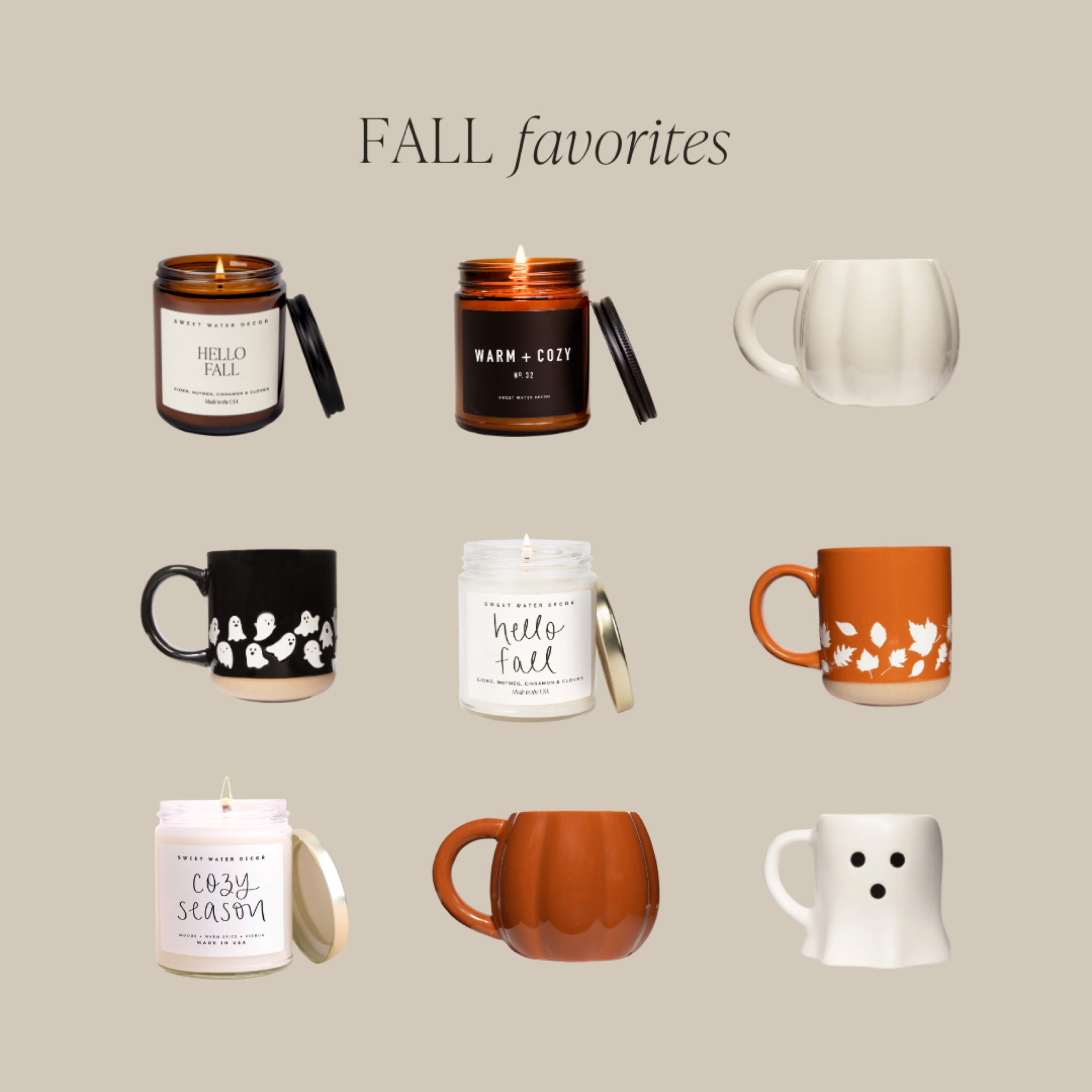 sweet water decor fall favorites fall coffee mugs fall decor 
#falldecor #fallscents #autumnhome 

#LTKSeasonal #LTKBacktoSchool #LTKFallSale
