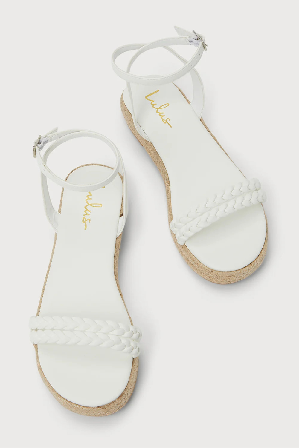 Iriala White Raffia Flatform Espadrille Sandals | Lulus