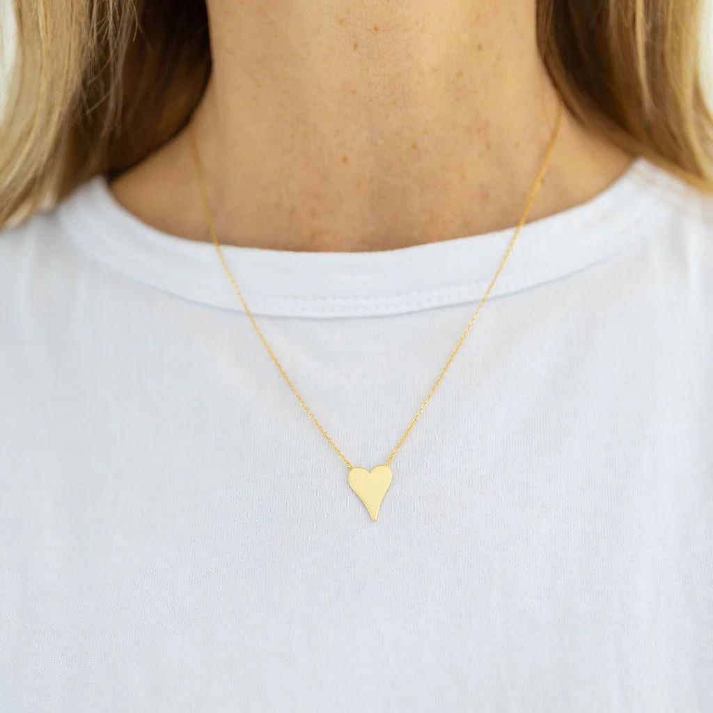 Delicate Heart Gold Necklace | Erin McDermott Jewelry