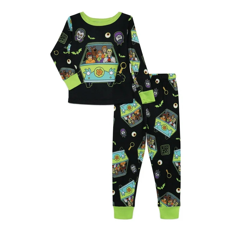 Scooby-Doo Toddlers' Halloween Glow In The Dark Pajama Top and Pants Set, 2-Piece, Sizes 12M-5T | Walmart (US)