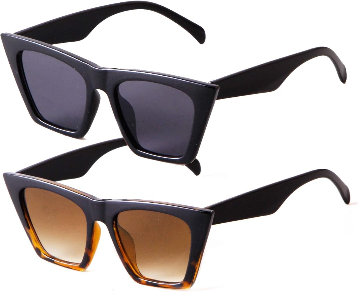 SORVINO Vintage Small Sunglasses Retro Cateye Sunglasses for Women Men Square Frame | Amazon (US)