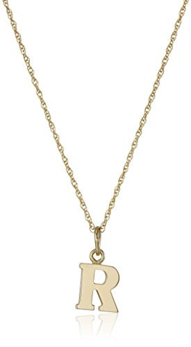 Amazon Essentials Yellow 14K Gold-Filled Letter 'R' Charm Pendant Necklace, 18' | Amazon (US)