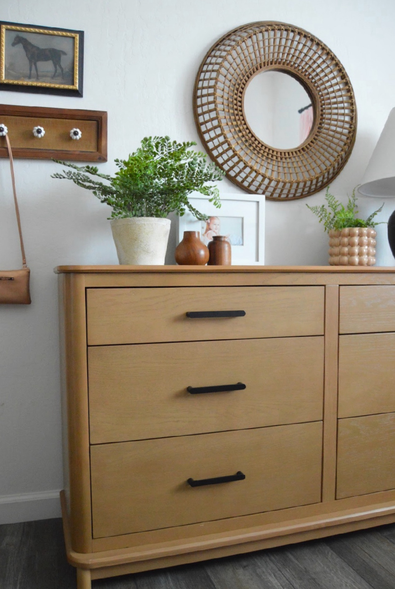 Loving this new dresser, along with the wall mirror, faux plants, table lamp, and artwork! 

#LTKFindsUnder50 #LTKHome #LTKFindsUnder100