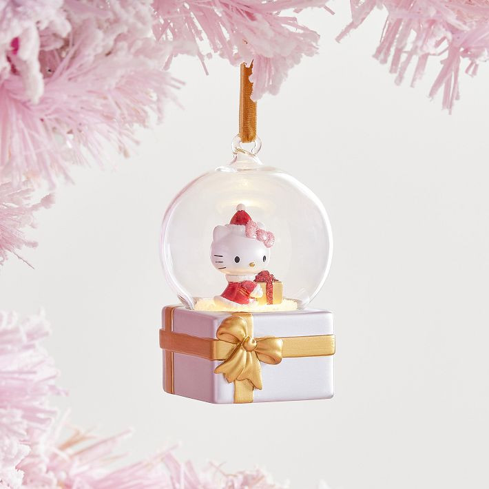 Hello Kitty® Light-Up Globe Present Ornament | Pottery Barn Teen