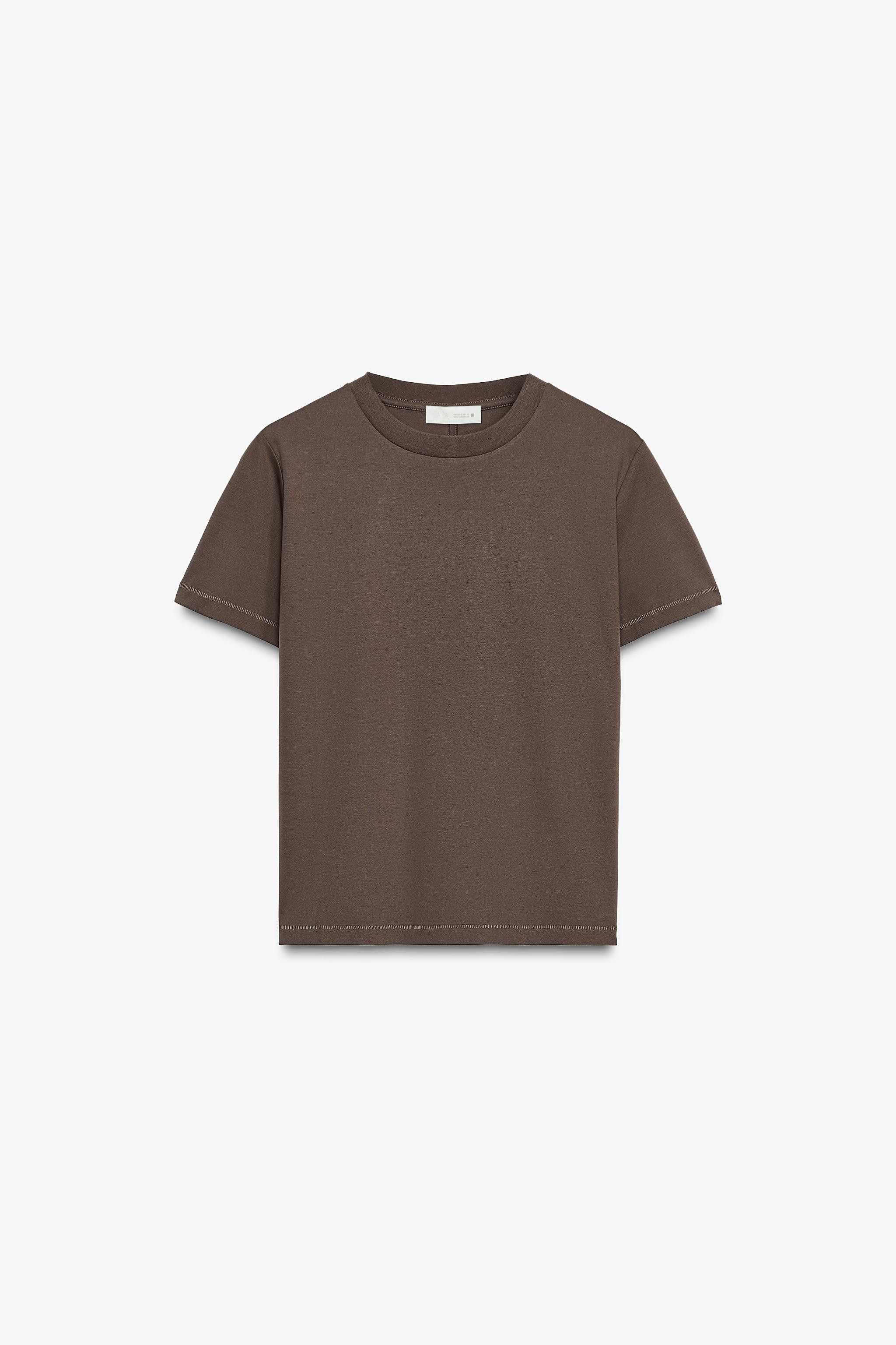 MERCERIZED COTTON T-SHIRT | Zara US