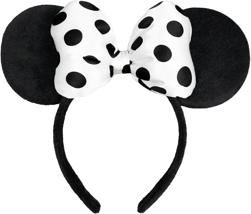 JIAHANG 3D Polka Dot Velvet Mouse Ear Hair Bow Headband,Amusement Photography Headband, Fashion H... | Amazon (US)