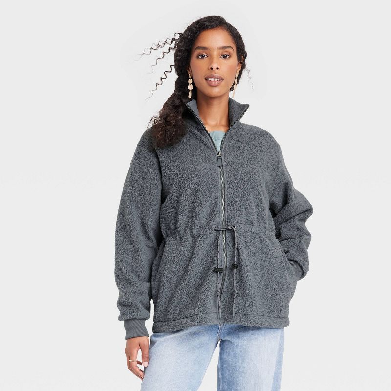 Target womens fleece online jacket