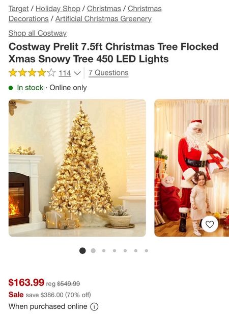 Y’all this is such a good deal!! I had to do a double take when I saw $368 off!! Beautiful pre-lit 7.5ft artificial Christmas tree 🎄

#LTKCyberWeek #LTKHoliday #LTKsalealert