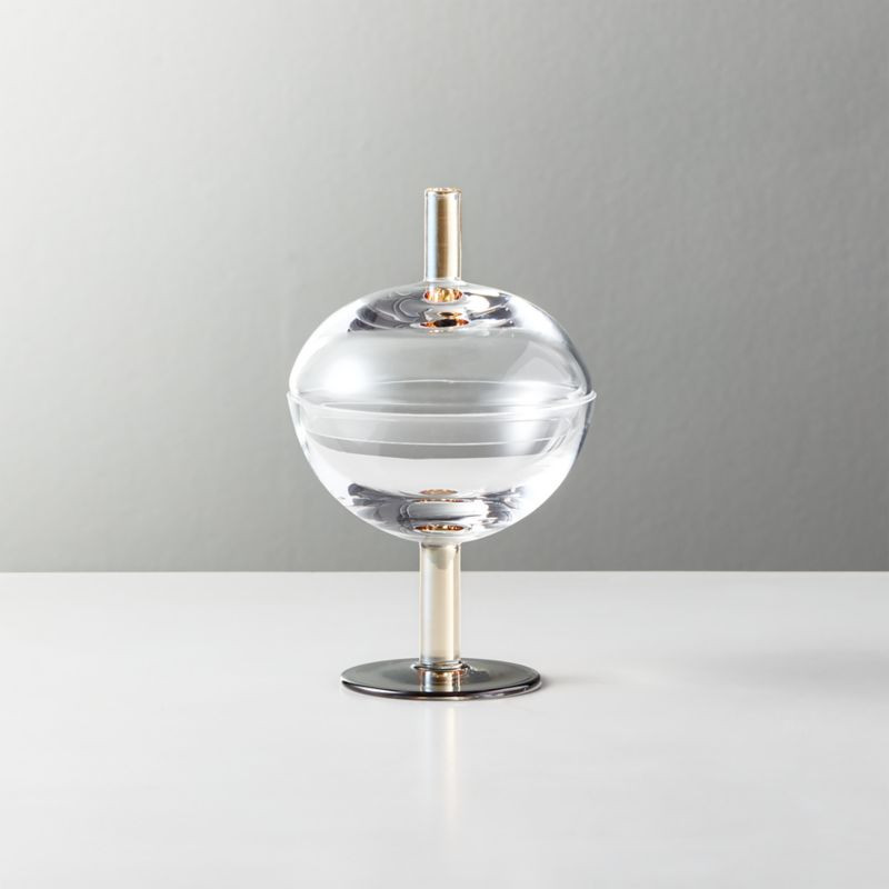 Gianna Glass Dish with Lid Extra Small + Reviews | CB2 | CB2