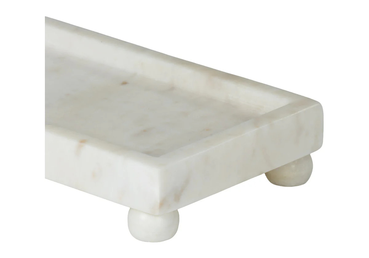 PETITE MARBLE FOOTED TRAY | Alice Lane Home Collection