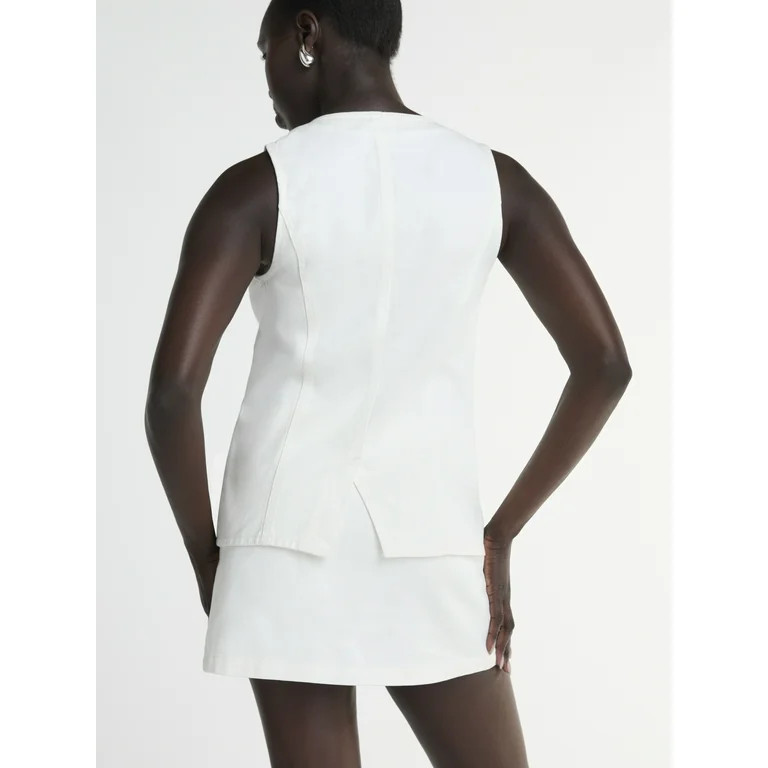 Scoop Women’s Denim Vest and Mini Skirt Set, 2-Piece, Sizes XS-XXL | Walmart (US)