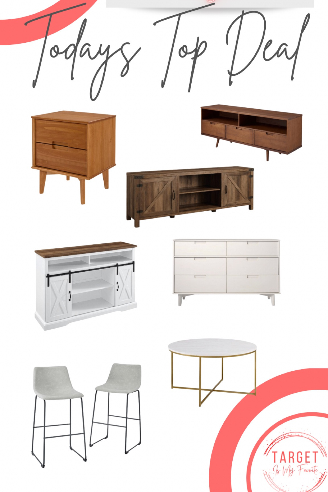 Todays Top Deal! Up to 50% off Saracina Home Furniture. All part of Target Deal Days!!