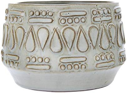 Creative Co-Op DF2979 Embossed Stoneware Reactive Glaze Finish (Holds 4" Pot/Each one Will Vary) ... | Amazon (US)