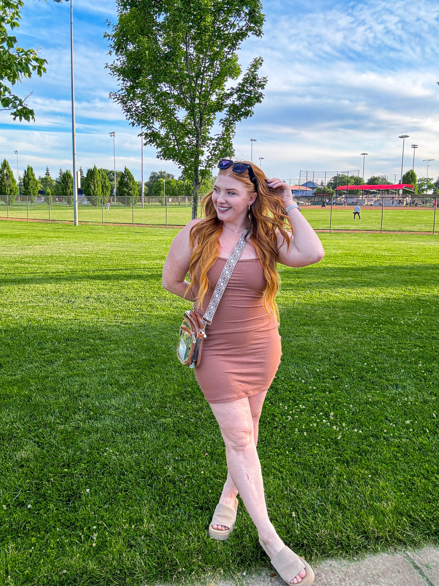 Soccer mom duties |  dress is soooo comfy | built in shapewear to keep you snatched | perfect outfit for summer ☀️ 

#LTKBeauty #LTKMidsize #LTKStyleTip