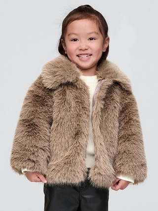 babyGap Recycled Faux Fur Jacket | Gap (US)